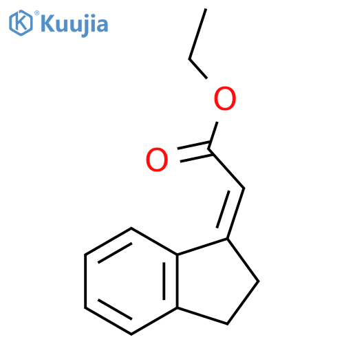 ethyl 2-(1Z)-2,3-dihydro-1H-inden-1-ylideneacetate structure