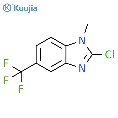 2-chloro-1-methyl-5-(trifluoromethyl)-1H-1,3-benzodiazole structure