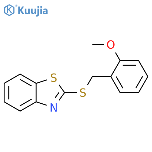 2-{(2-methoxyphenyl)methylsulfanyl}-1,3-benzothiazole structure