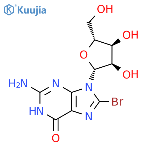 2-amino-8-bromo-9-[(2R,3R,4S,5R)-3,4-dihydroxy-5-(hydroxymethyl)oxolan-2-yl]-6,9-dihydro-3H-purin-6-one structure