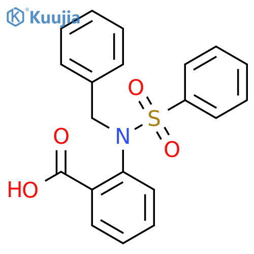 2-Benzyl(phenylsulfonyl)aminobenzoic acid structure