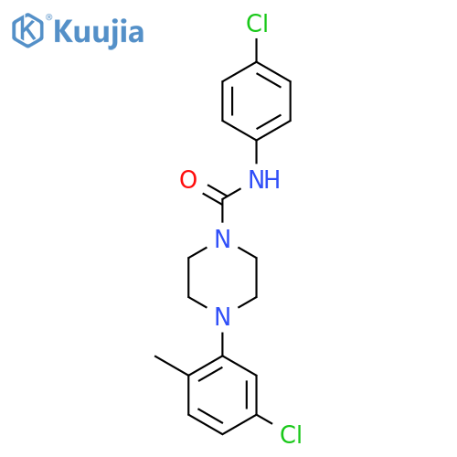 4-(5-Chloro-2-methylphenyl)-N-(4-chlorophenyl)tetrahydro-1(2H)-pyrazinecarboxamide structure