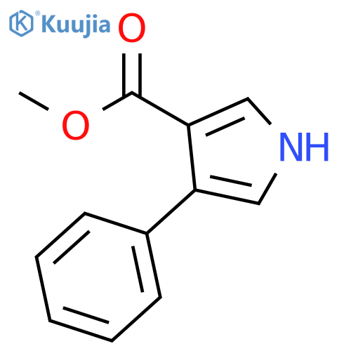 Methyl 4-phenyl-1H-pyrrole-3-carboxylate structure