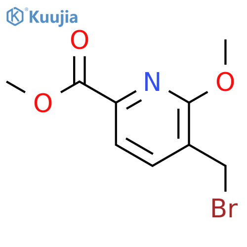 Methyl 5-(bromomethyl)-6-methoxy-2-pyridinecarboxylate structure