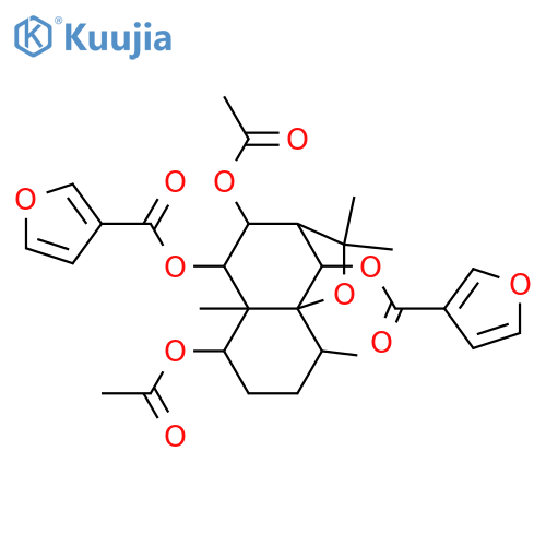 1,6,8,9-Tetrahydroxydihydro-β-agarofuran; (1α,6β,8α,9β)-form, 6,9-Bis-O-(3-furancarbonyl), 1,8-di-Ac structure