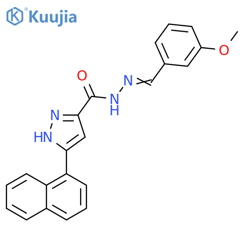 N'-(1E)-(3-methoxyphenyl)methylidene-3-(naphthalen-1-yl)-1H-pyrazole-5-carbohydrazide structure