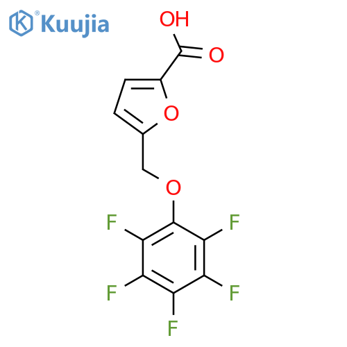 5-(2,3,4,5,6-pentafluorophenoxy)methylfuran-2-carboxylic acid structure