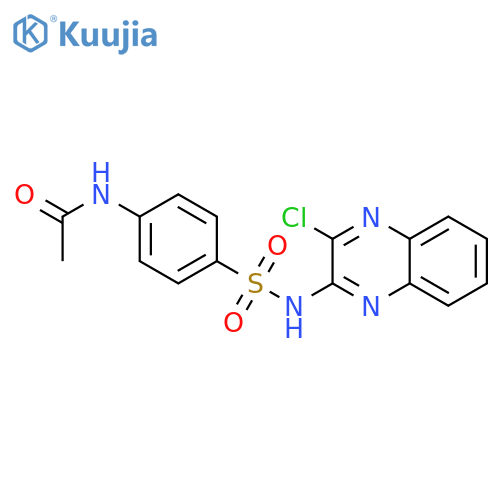 N-{4-[(3-chloroquinoxalin-2-yl)sulfamoyl]phenyl}acetamide structure