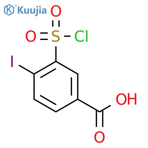 Benzoic acid, 3-(chlorosulfonyl)-4-iodo- structure