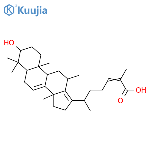 18(13→12)-Abeo-3-hydroxylanosta-7,13(17),24-trien-26-oic acid; (3α,12β,24Z)-form structure