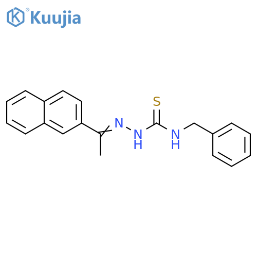 1-benzyl-3-(E)-1-(naphthalen-2-yl)ethylideneaminothiourea structure