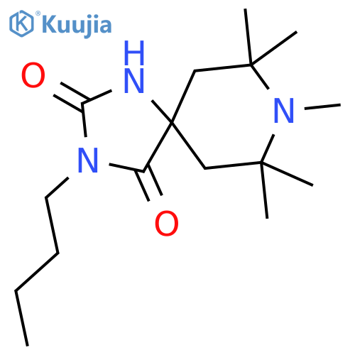 3-Butyl-7,7,8,9,9-pentamethyl-1,3,8-triazaspiro[4.5]decane-2,4-dione structure