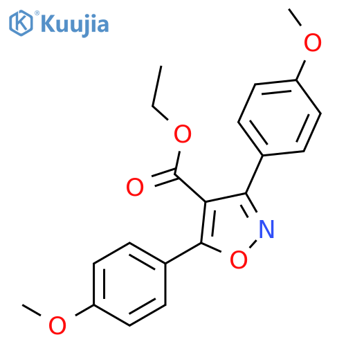 4-Isoxazolecarboxylic acid, 3,5-bis(4-methoxyphenyl)-, ethyl ester structure