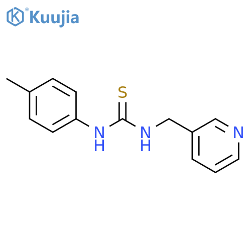 1-(4-methylphenyl)-3-(pyridin-3-ylmethyl)thiourea structure