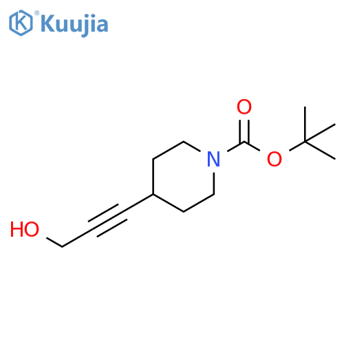 tert-butyl 4-(3-hydroxyprop-1-yn-1-yl)piperidine-1-carboxylate structure