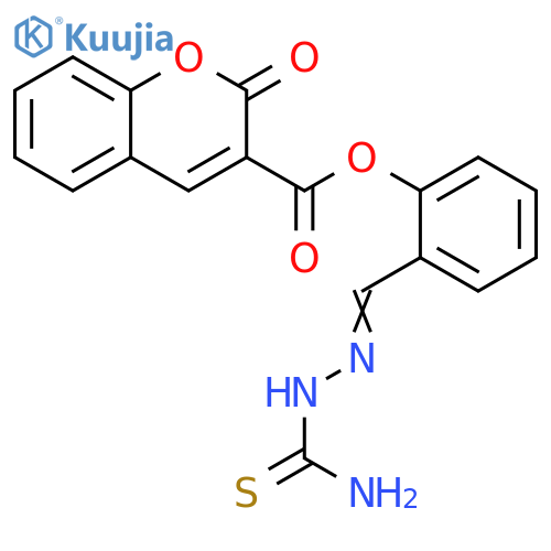 2-[(1E)-[(carbamothioylamino)imino]methyl]phenyl 2-oxo-2H-chromene-3-carboxylate structure