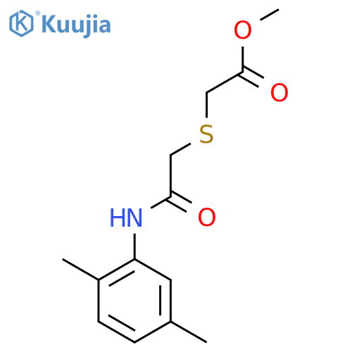 methyl 2-({(2,5-dimethylphenyl)carbamoylmethyl}sulfanyl)acetate structure