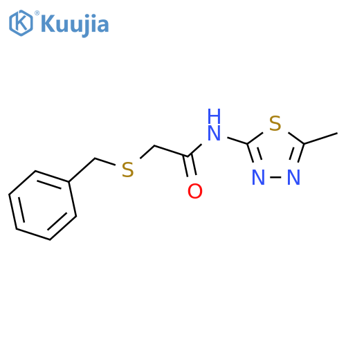 2-(benzylsulfanyl)-N-(5-methyl-1,3,4-thiadiazol-2-yl)acetamide structure