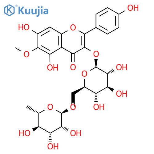 6-Methoxykaempferol 3-O-rutinoside structure