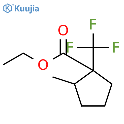 CYCLOPENTANECARBOXYLIC ACID, 2-METHYL-1-(TRIFLUOROMETHYL)-, ETHYL ESTER structure