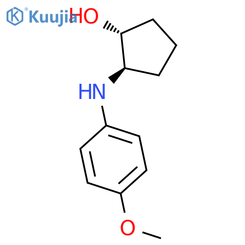 trans-2-(4-methoxyphenyl)aminocyclopentan-1-ol structure