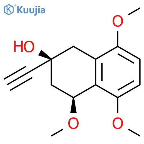 2-Naphthalenol, 2-ethynyl-1,2,3,4-tetrahydro-4,5,8-trimethoxy-, (2S,4S)- structure