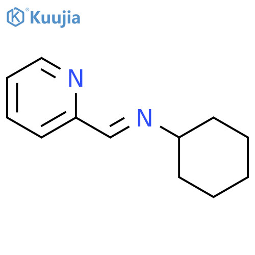 Cyclohexanamine, N-(2-pyridinylmethylene)-, (E)- (9CI) structure