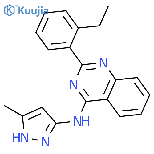4-Quinazolinamine, 2-(2-ethylphenyl)-N-(5-methyl-1H-pyrazol-3-yl)- structure