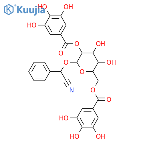 2-Hydroxy-2-phenylacetonitrile; (R)-form, O-[2,6-Bis(3,4,5-trihydroxybenzoyl)-β-D-glucopyranoside] structure