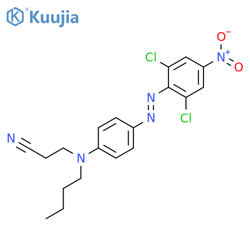 3-(Butyl{4-[(E)-(2,6-dichloro-4-nitrophenyl)diazenyl]phenyl}amino)propanenitrile structure