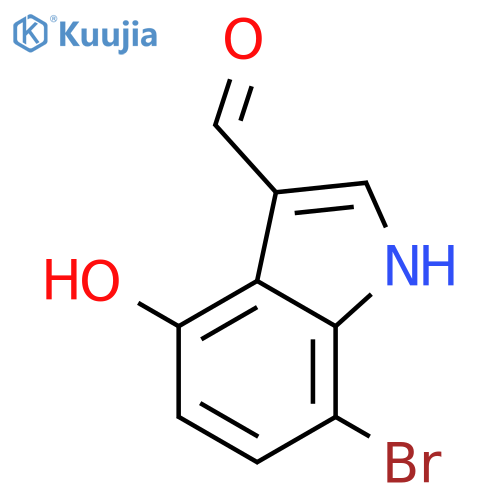 7-bromo-4-hydroxy-1H-indole-3-carbaldehyde structure