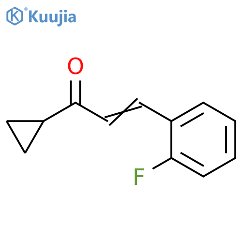 2-Propen-1-one,1-cyclopropyl-3-(2-fluorophenyl)-(9CI) structure