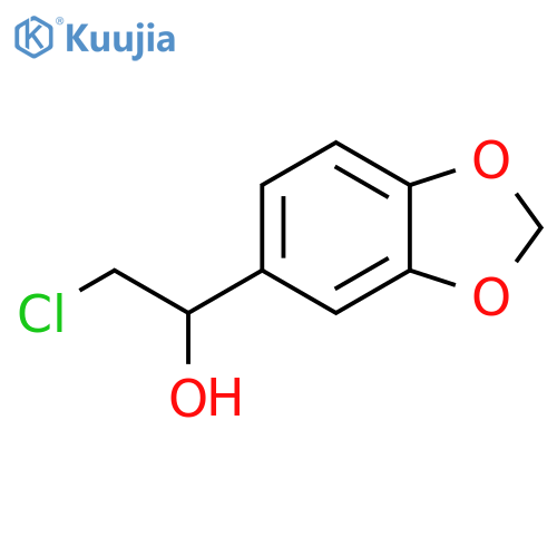 1-(1,3-dioxaindan-5-yl)-2-chloroethan-1-ol structure