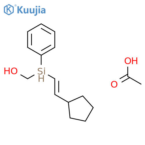Methanol, (cyclopentylethenylphenylsilyl)-, acetate structure