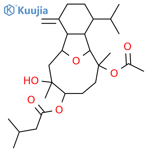6,13-Epoxy-4(18)-eunicellene-8,9,12-triol; (6α,8α,9β,12β,13α)-form, 9-O-(3-Methylbutanoyl), 12-Ac structure
