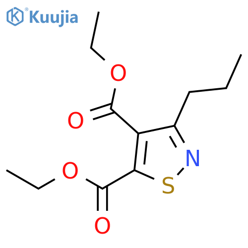 4,5-Isothiazoledicarboxylic acid, 3-propyl-, diethyl ester structure