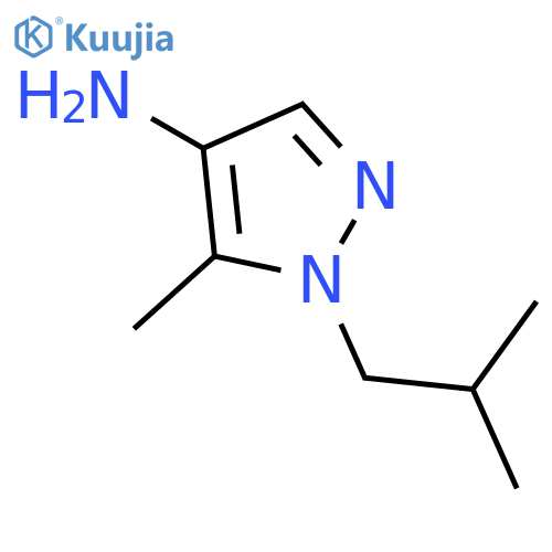 5-methyl-1-(2-methylpropyl)-1H-pyrazol-4-amine structure