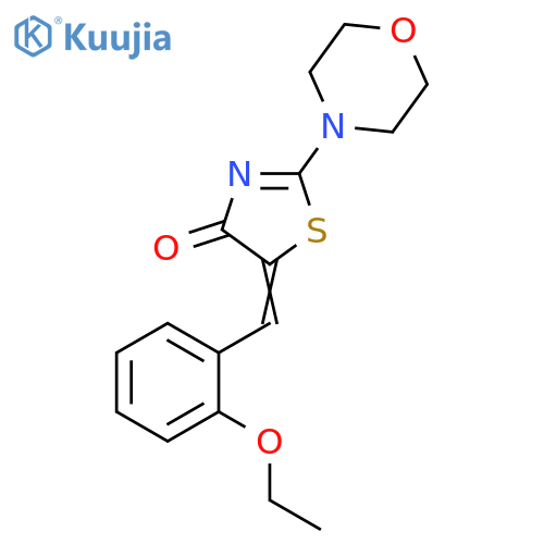 (5E)-5-(2-ethoxyphenyl)methylidene-2-(morpholin-4-yl)-4,5-dihydro-1,3-thiazol-4-one structure