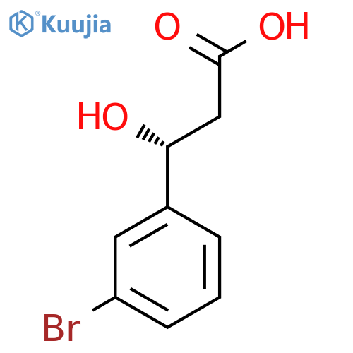 (3R)-3-(3-bromophenyl)-3-hydroxypropanoic acid structure