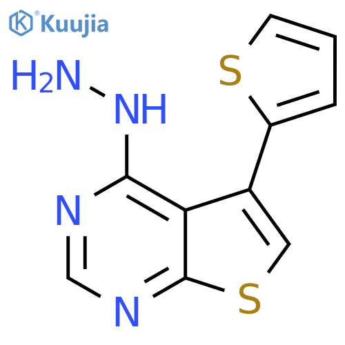 4-Hydrazino-5-thien-2-ylthieno[2,3-d]pyrimidine structure