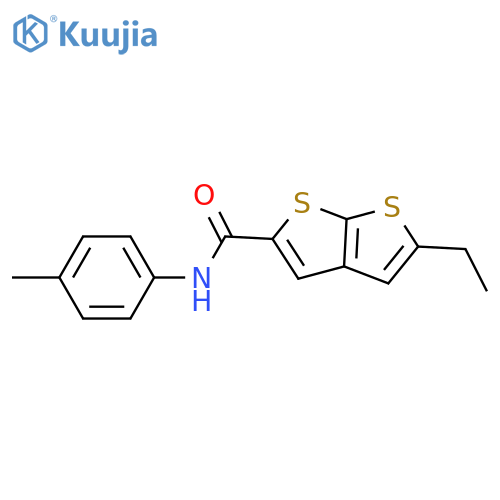 5-ethyl-N-(4-methylphenyl)thieno2,3-bthiophene-2-carboxamide structure