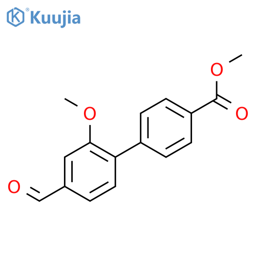 4-Formyl-2-methoxybiphenyl-4-carboxylic acid methyl ester structure