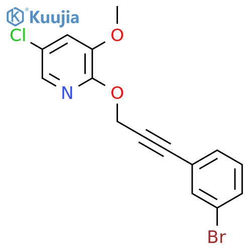 Pyridine, 2-[[3-(3-bromophenyl)-2-propynyl]oxy]-5-chloro-3-methoxy- structure