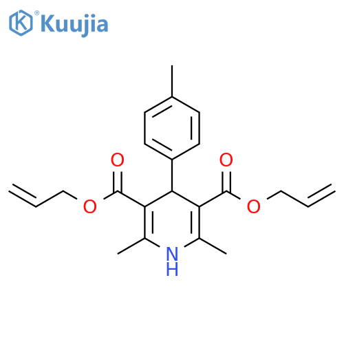 3,5-bis(prop-2-en-1-yl) 2,6-dimethyl-4-(4-methylphenyl)-1,4-dihydropyridine-3,5-dicarboxylate structure