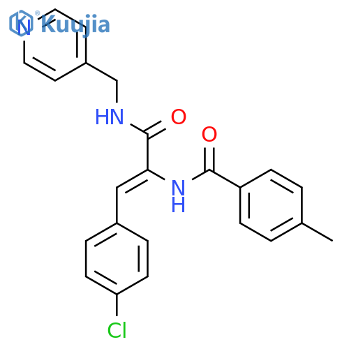 (2Z)-3-(4-chlorophenyl)-2-(4-methylphenyl)formamido-N-(pyridin-4-yl)methylprop-2-enamide structure