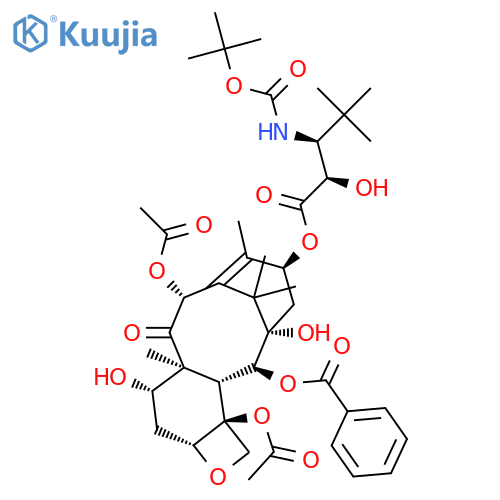 [(1S,2S,3R,4S,7R,9S,10S,12R,15S)-4,12-diacetyloxy-1,9-dihydroxy-15-[(2R,3S)-2-hydroxy-4,4-dimethyl-3-[(2-methylpropan-2-yl)oxycarbonylamino]pentanoyl]oxy-10,14,17,17-tetramethyl-11-oxo-6-oxatetracyclo[11.3.1.03,10.04,7]heptadec-13-en-2-yl] benzoate structure