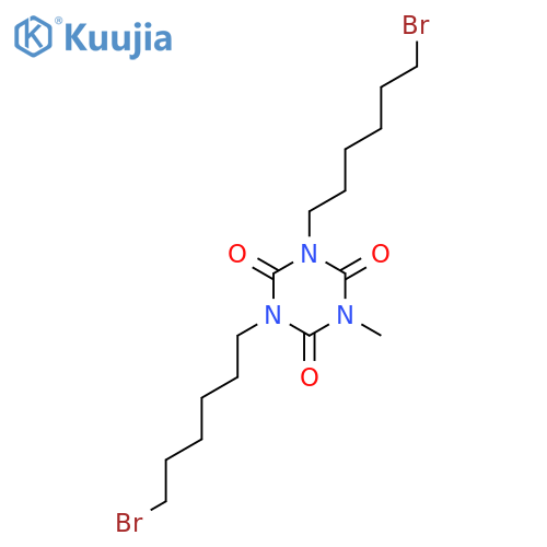 1,3,5-Triazine-2,4,6(1H,3H,5H)-trione, 1,3-bis(6-bromohexyl)-5-methyl- structure