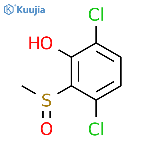 Phenol, 3,6-dichloro-2-(methylsulfinyl)- structure