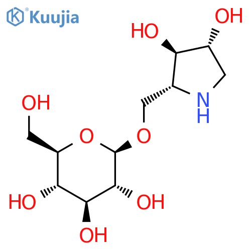 [(2R,3R,4R)-3,4-Dihydroxy-2-pyrrolidinyl]methyl beta-D-glucopyranoside structure