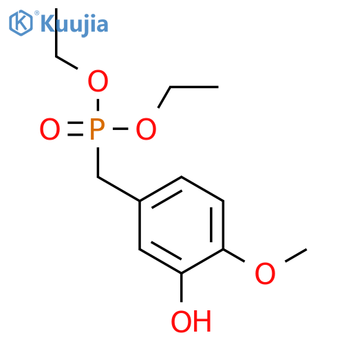 PHOSPHONIC ACID, [(3-HYDROXY-4-METHOXYPHENYL)METHYL]-, DIETHYL ESTER structure